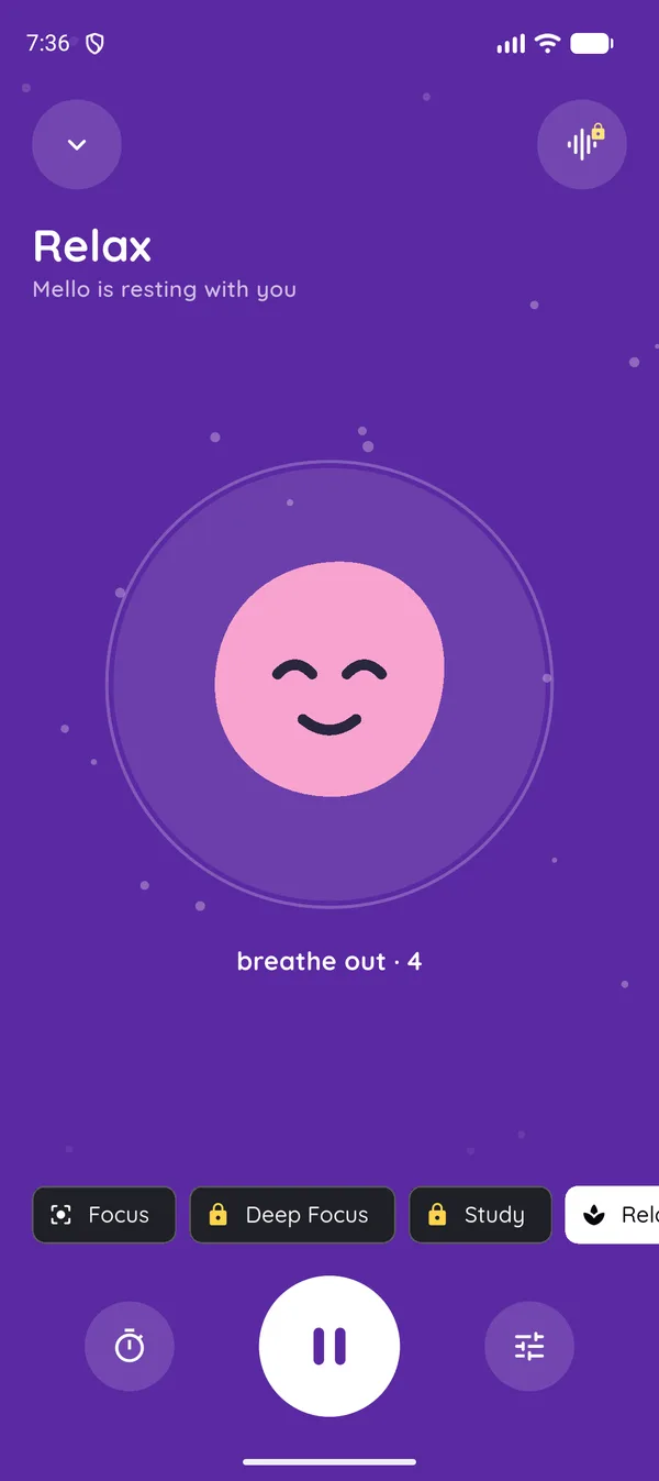 Playing the Relax soundscape